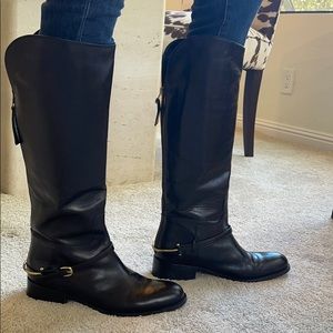 Black Leather Riding Boots
